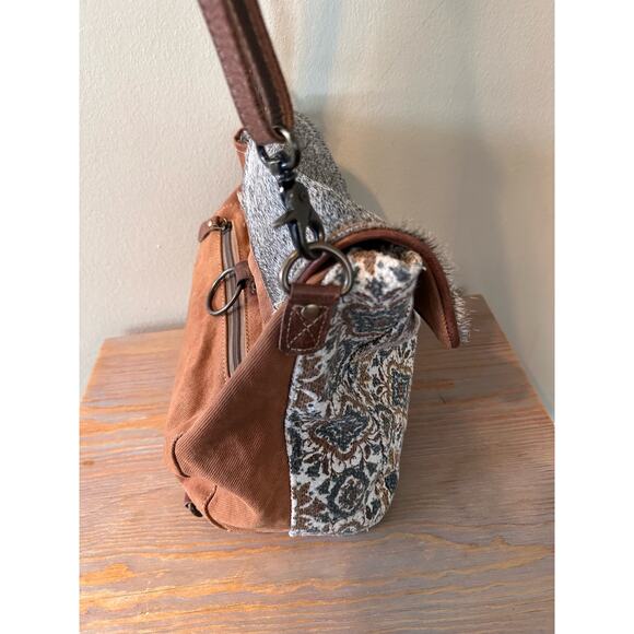 Myra Ancient Art Shoulder Bag Backpack Festival Boho Artsy Wearable Art
